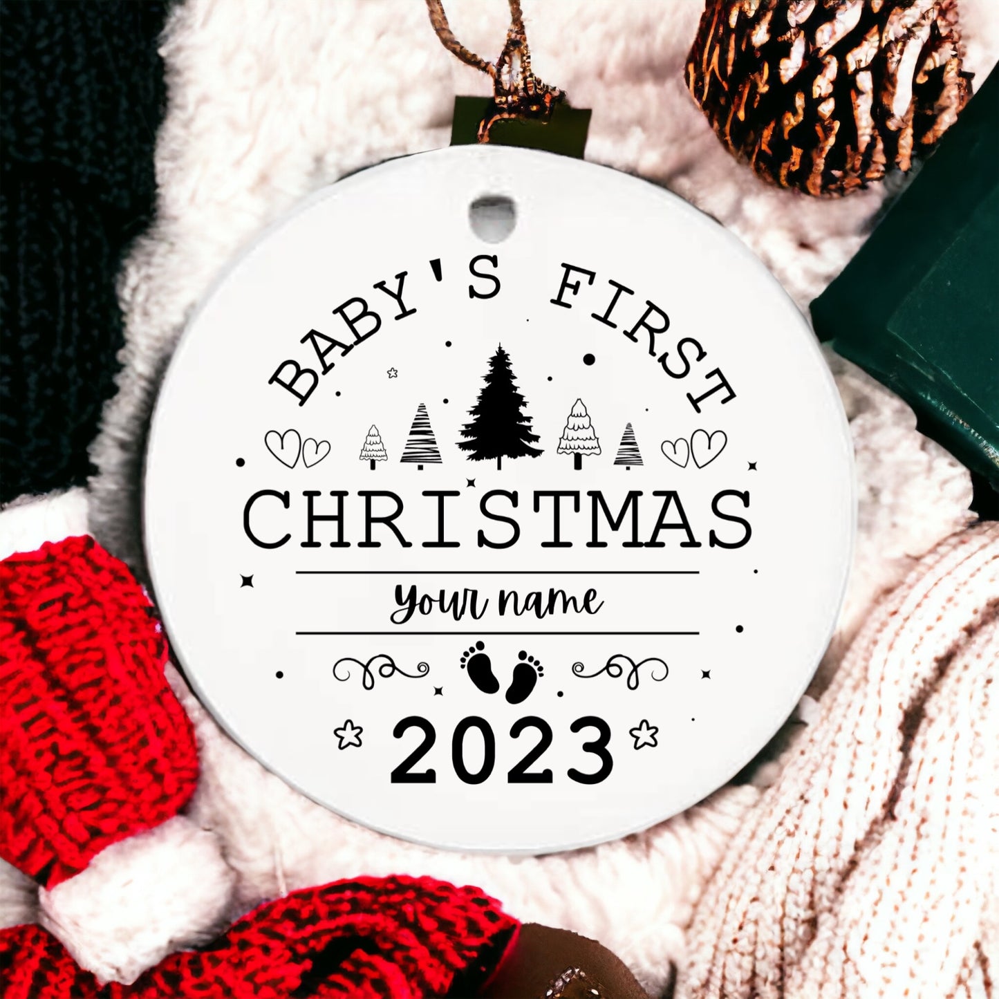 Personalised Baby’s First Christmas Tree Decoration