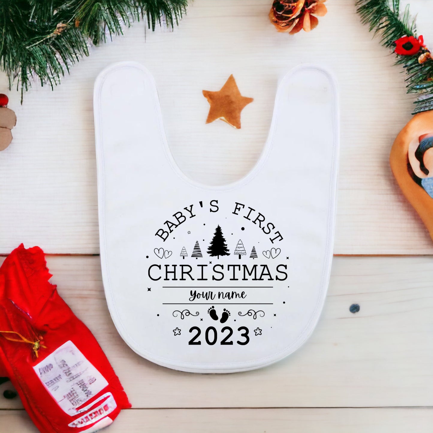 Baby’s First Christmas Bib